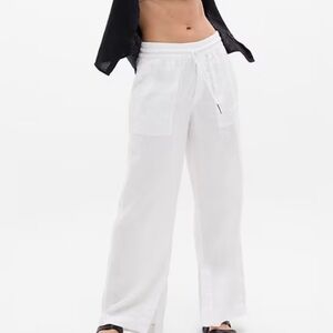 Athleta White linen Pants